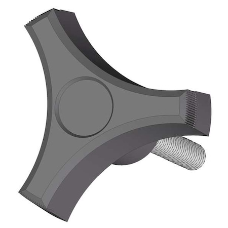 Three Prong Knob with Screw, 1/4-20 Thread Size, 1.125