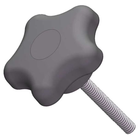 Star Knob with Screw, 3/8-16 Thread Size, 1.00