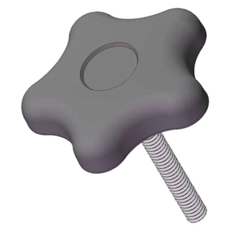 Star Knob with Screw, 3/8-16 Thread Size, 1.50