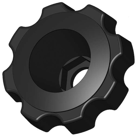 Snap Lock Fluted Knob, 1/4