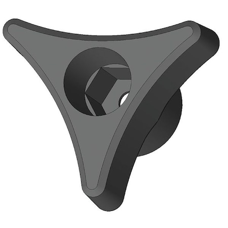 Snap Lock Three Prong Knob, No 10 Thread Size, 1-3/4