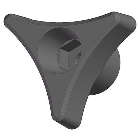 Snap Lock Three Prong Knob, M6 Thread Size, 1-3/4