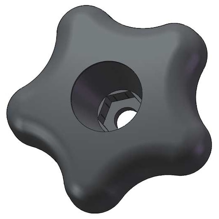 Snap Lock Star Knob, M6 Thread Size, 2-1/4
