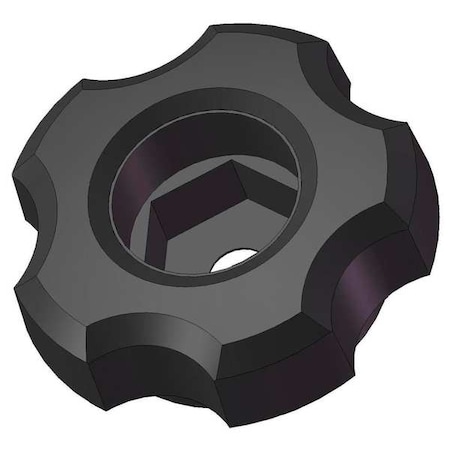 Snap Lock Fluted Knob, M8 Thread Size, 1-3/4