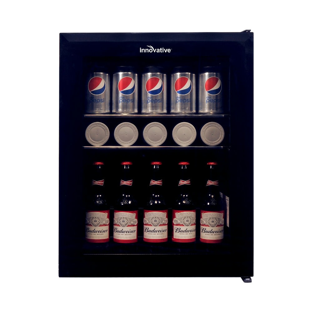 Innovative Frameless Glass Door Minibar, 4.84 Cu. Ft., Black, Total Qty 1 MPN:INN602GDF