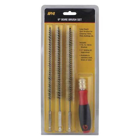 Bore Brush Set, Steel, 4 pcs. MPN:8084