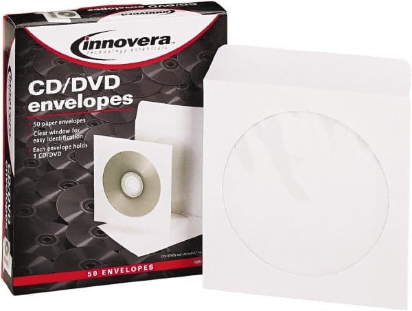 50 Pc CD & DVD Envelope: White MPN:IVR39403 - Pkg Qty 50