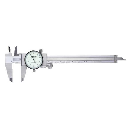 Dial Caliper, 0-200mm Range, 1-1/2