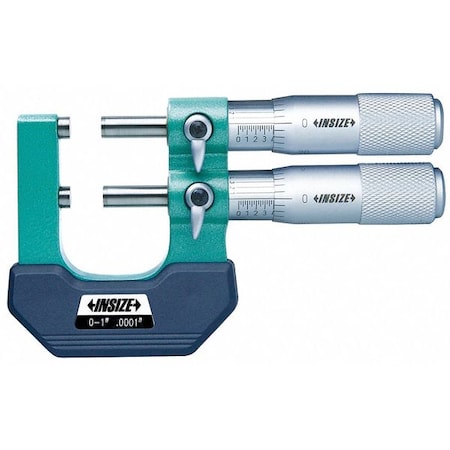 Limit Micrometer, Flat Anvil, Mechanical, 0 to 1