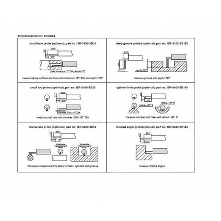 Cylinder/Hole Probe MPN:ISR-S400-SB110