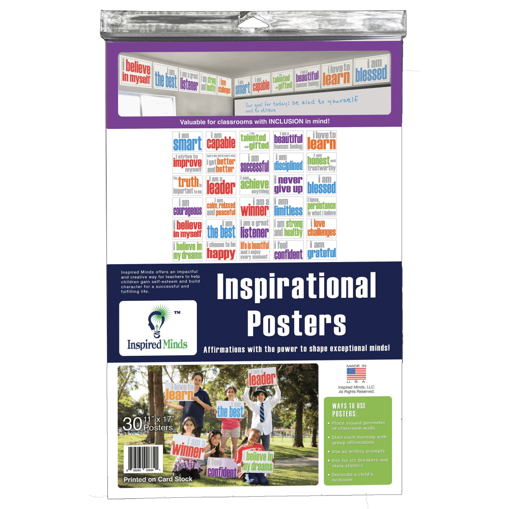 Ashley Productions Card Stock Posters, 17in x 11in, English, Set Of 30 Posters MPN:ISM523CS30