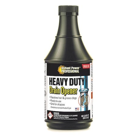 Drain Opener, Heavy Duty, 20 oz, Bottle, Liquid, Unscented MPN:8877