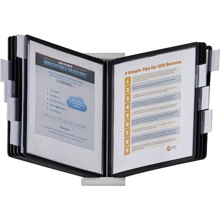 Desk Ref Sys, 10 Panels, Black MPN:561201