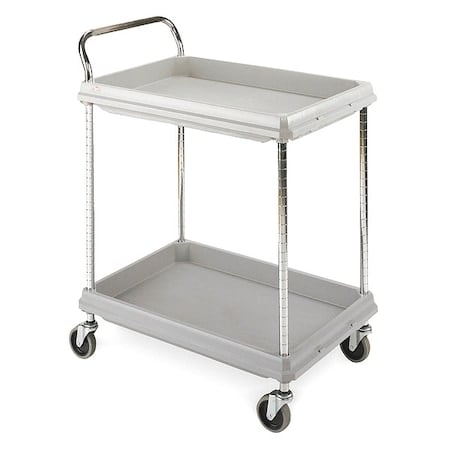 Laboratory Utility Deep Ledge Cart, Polymer, 2 Shelves, 33 3/4 in L, 21 1/2 in W, 33 1/4 in H MPN:GRBC2030-2DG