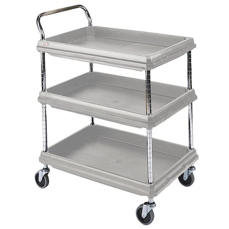 Laboratory Utility Deep Ledge Cart, Polymer, 3 Shelves, 33 3/4 in L, 21 1/2 in W, 33 1/4 in H MPN:GRBC2030-3DG