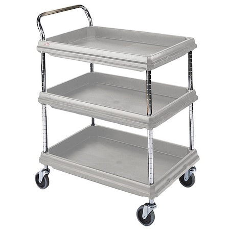 Laboratory Utility Deep Ledge Cart, Polymer, 3 Shelves, 39 1/2 in L, 27 in W, 33 1/4 in H MPN:GRBC2636-3DG