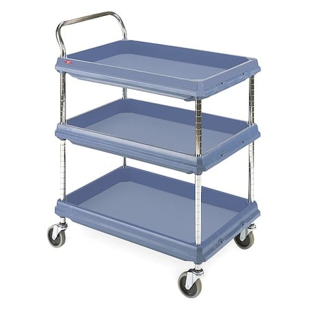 Laboratory Utility Deep Ledge Cart, Polymer, 3 Shelves, 39 1/2 in L, 27 in W, 33 1/4 in H MPN:GRBC2636-3DMB