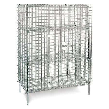 Stationary Security Unit, 24 in W x 60 in L x 5 5/8 ft H, 4 Shelves MPN:GRJSEC56