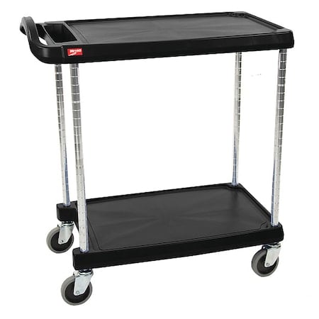 Laboratory Utility Cart, Polymer, 2 Shelves, 31 1/2 in L, 18 3/8 in W, 35 1/2 in H MPN:GRMY1627-24BL