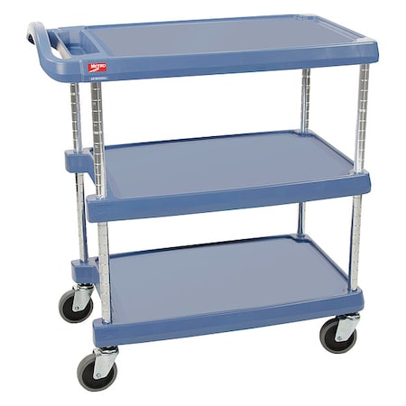 Laboratory Utility Cart, Polymer, 3 Shelves, 34 3/8 in L, 23 1/2 in W, 35 1/2 in H MPN:GRMY2030-34BU