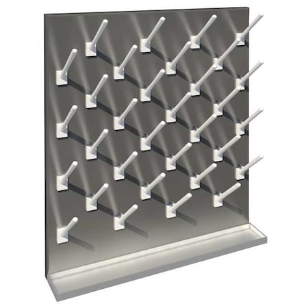 Pegboard, Wall Mounting, 60 Number of Pegs MPN:GRV3630