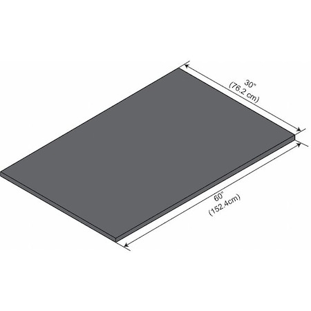 Work Surfaces, Phenolic, Not Applicable Frame, 60 in L x 30 in W, Black MPN:GRLP6030-1