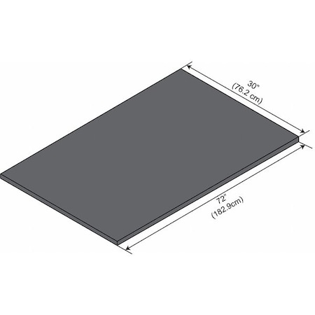 Work Surfaces, Phenolic, Not Applicable Frame, 72 in L x 30 in W, Black MPN:GRLP7230-1
