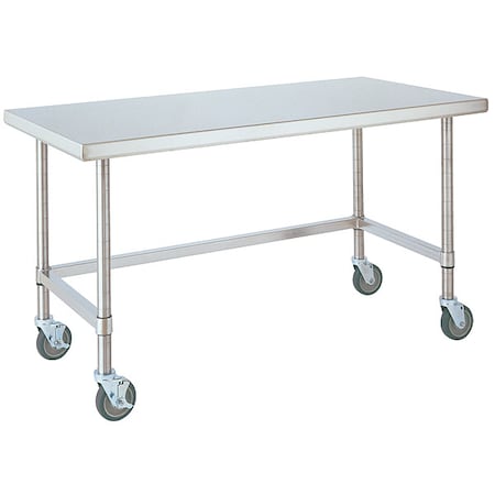 Table, Stainless Steel, Stainless Steel Frame, 48 in W, Silver MPN:GRMWT305US