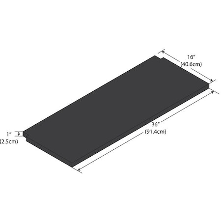 Notched Shelf, Phenolic, 36