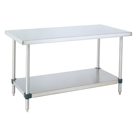 Work Table, Stainless Steel, Stainless Steel Frame, 60 in W, Silver MPN:GRWT366FS