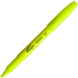 Integra™ Pen Style Highlighter Chisel Tip Fluorescent Yellow Ink Dozen 36181