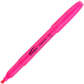 Integra™ Pen Style Highlighter Chisel Tip Fluorescent Pink Dozen 36183
