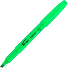 Integra™ Pen Style Highlighter Chisel Tip Fluorescent Green Ink Dozen 36185