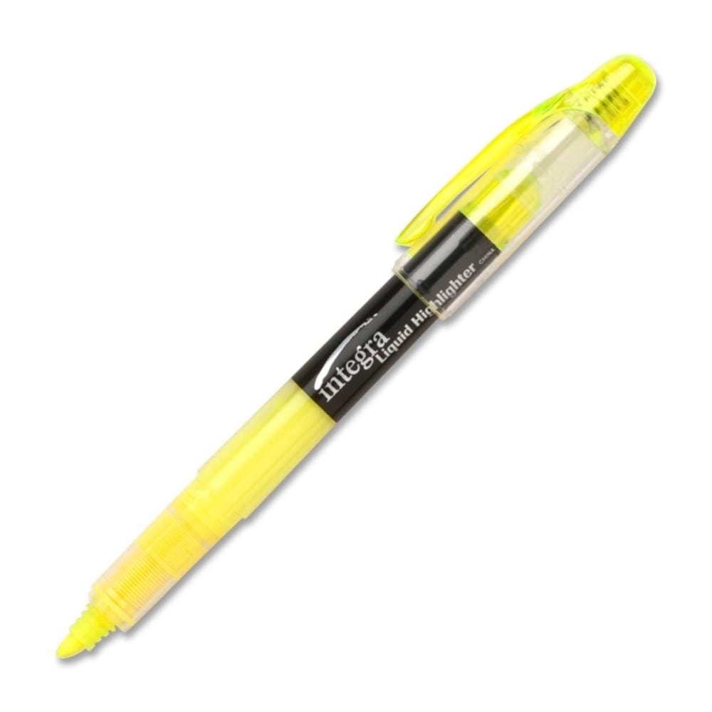 Integra Liquid Highlighters - Chisel Marker Point Style - Yellow - 1 Dozen MPN:30006