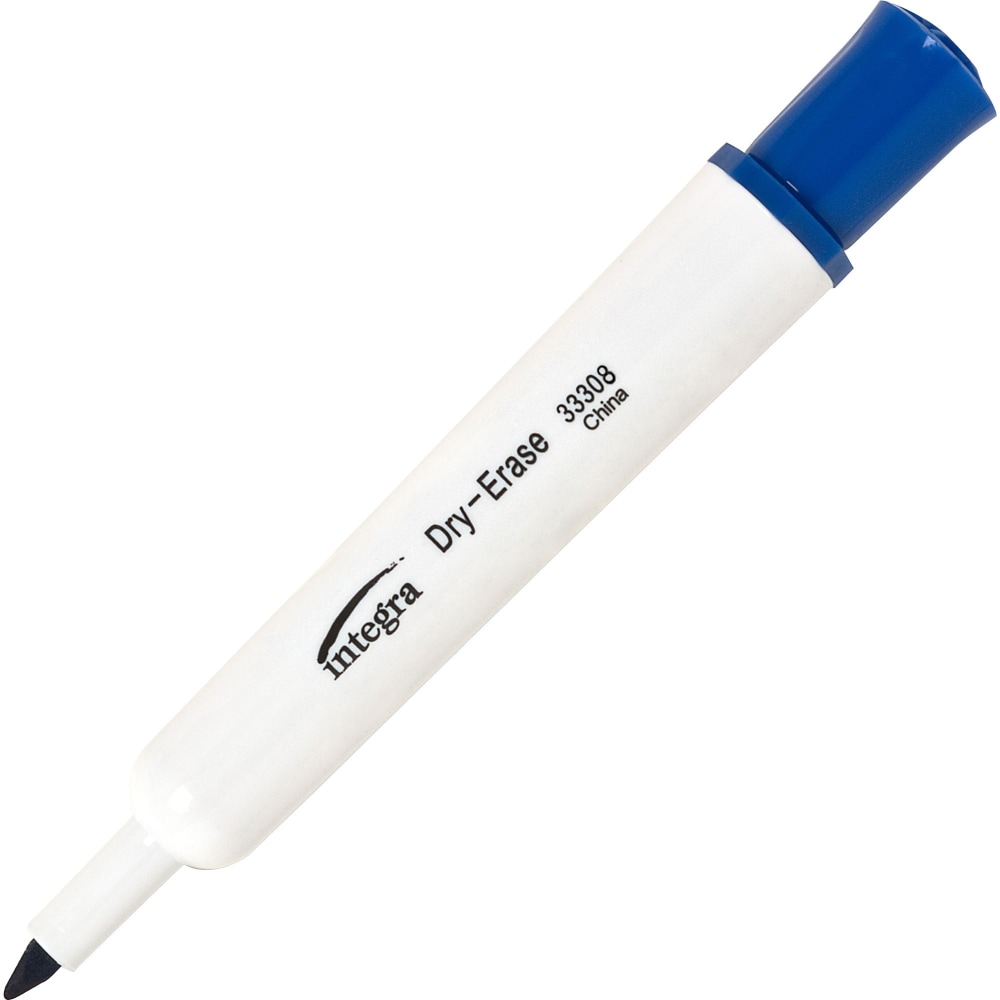 Integra Chisel Point Dry-erase Markers - Chisel Marker Point Style - Blue - 12 / Dozen MPN:33308
