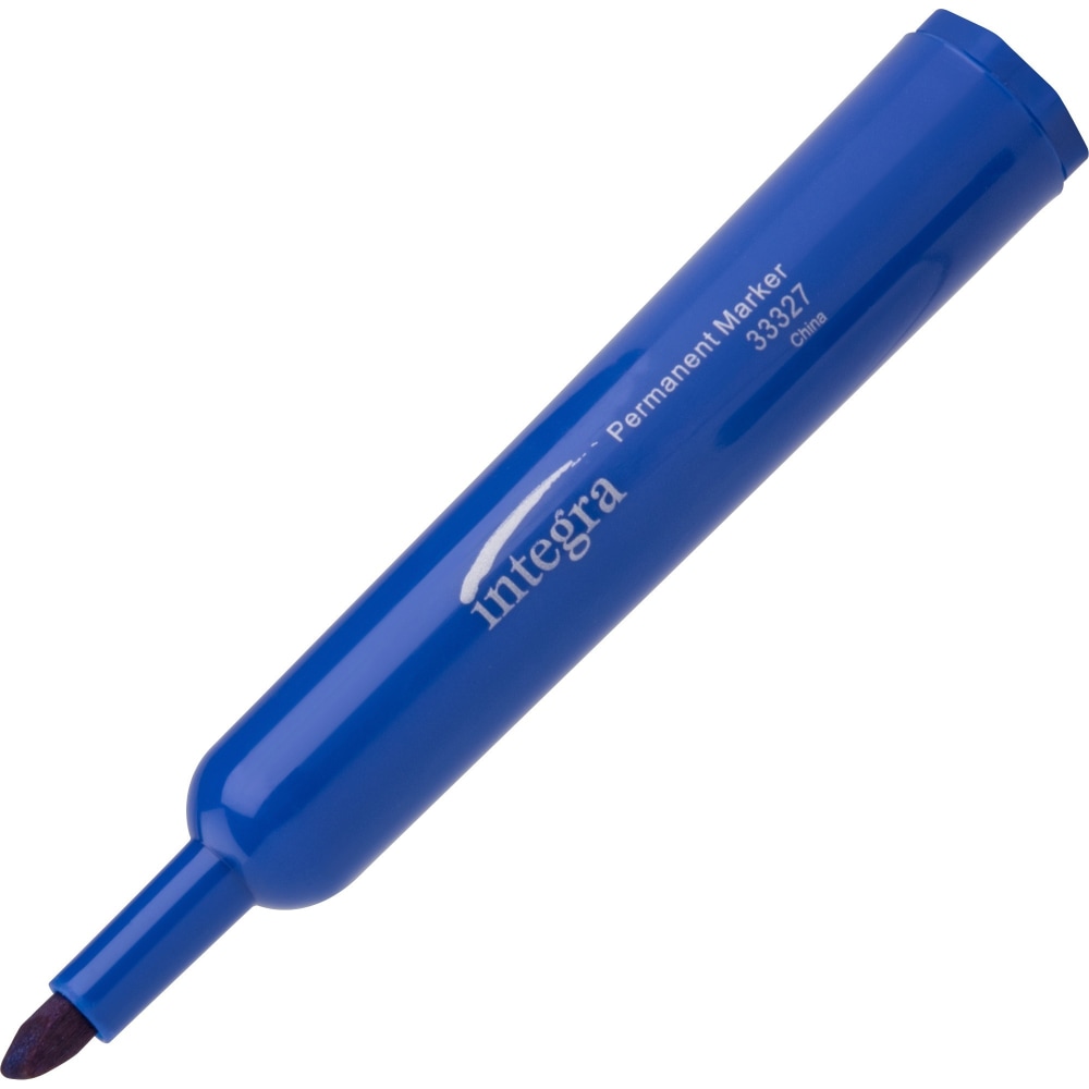 Integra Permanent Chisel Markers - Chisel Marker Point Style - Blue - 12 / Dozen MPN:33327