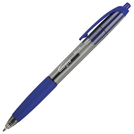 Rubber Grip Retractable Pens, Blue, PK12 MPN:ITA36176