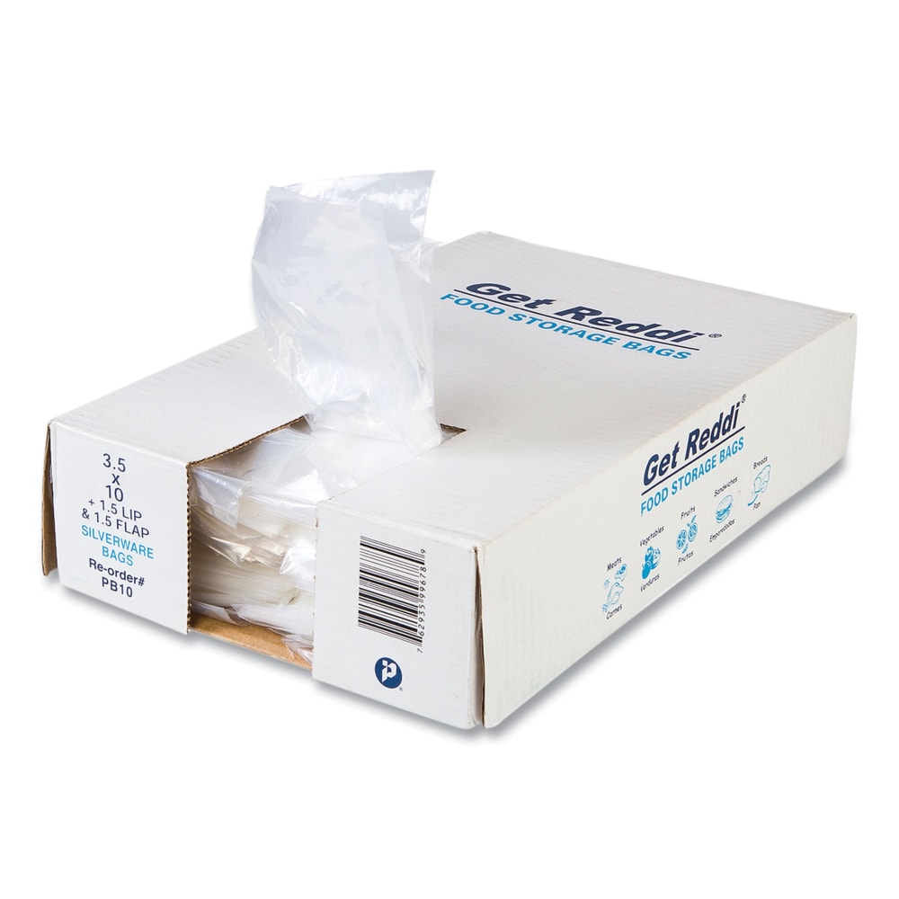 Interplast Group Silverware Bags, 3 1/2in x 1 1/2in, Clear, Case Of 2, 000 Bags MPN:PB10