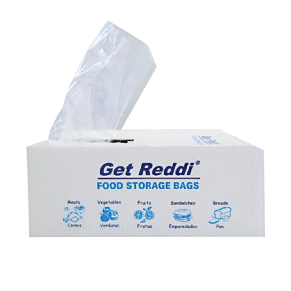 Get Reddi Food and Poly Bag, 8 inches x 4 inches x 18 inches, 8 Quart, 1.20 mL, Clear, 1, 000 food bags per Case, Sold by the Case MPN:PB080418XH