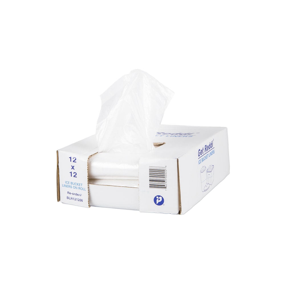 Pitt Plastics Food Storage Ice Bucket Liners, 12in x 12in, Natural, Case Of 1, 000 Liners MPN:BLR121206CT