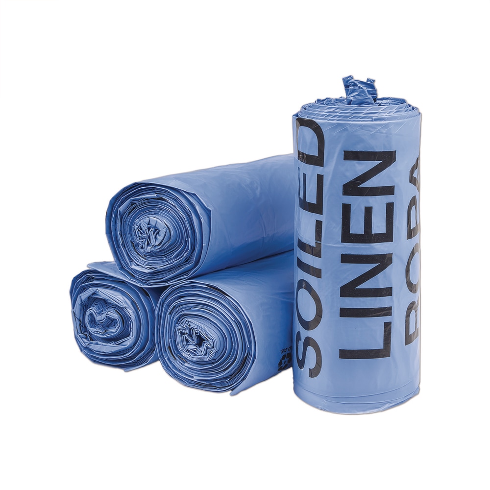 Interplast Group Institutional Low Density Can Liners, Soiled Linen, 30 gal, 1 mil, 30in x 43in, Blue, 200/Carton MPN:BR3043XHVB
