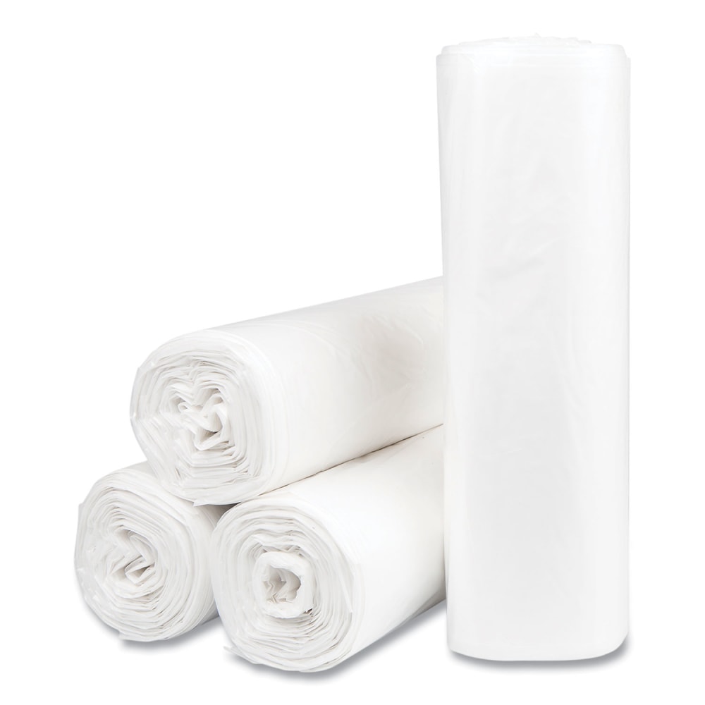 Interplast Group High Density Commercial Can Liner Value Pack, 30 gal, 0.35 mil, 9 mic, 30in x 36in, Natural, 25 Bags/Roll, 20 Rolls/CT MPN:VALH3037N10