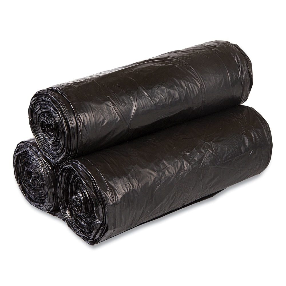 Interplast Group High Density Commercial Can Liner Value Pack, 0.75 mil, 56 gal, 19 mic, 43in x 46in, Black, Interleaved Roll, 25 Bags/Roll, 6 Rolls/CT MPN:VALH4348K22