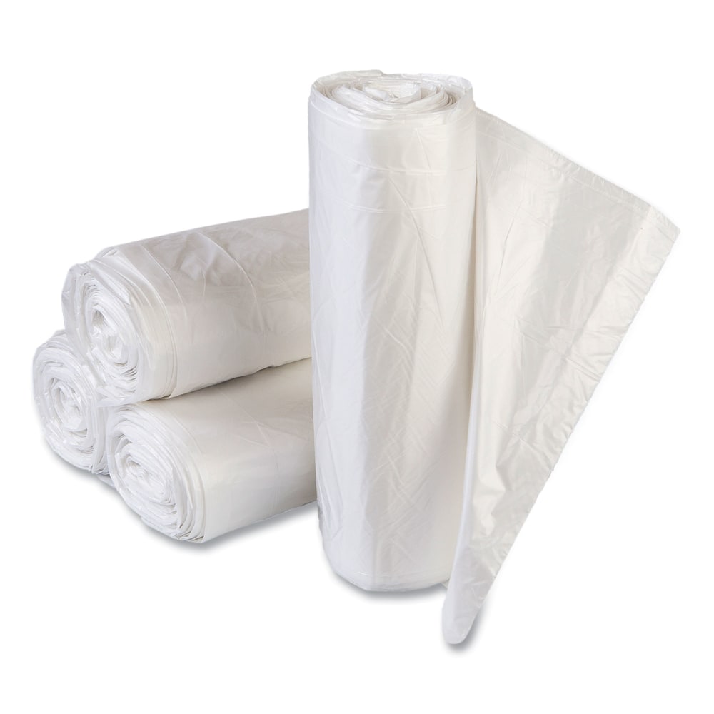 Interplast Group High Density Commercial Can Liner Value Pack, 60 gal, 14 mic, 43in x 46in, Clear, Interleaved Roll, 25 Bags/Roll, 8 Rolls/CT MPN:VALH4348N16