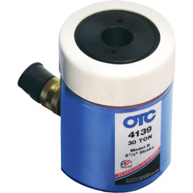 OTC Spring-Return Hollow Center Hydraulic Ram 30 Ton Capacity 4139