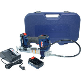 Lincoln Lubrication® PowerLuber 20V Lithium Ion Cordless Grease Gun Kit with 2 Batteries 1884
