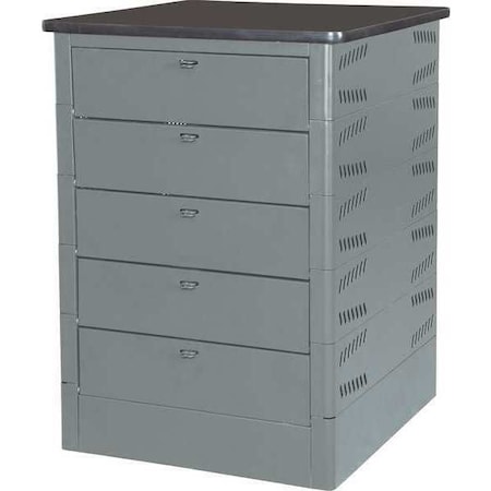 Charging Tower, Hasp, 5H, Gray Mist/Blk Top MPN:TEKSE5-H-LT