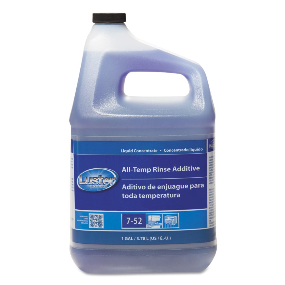 Luster Professional All-Temp Rinse Additive, Liquid, 1 gal, 4/Carton MPN:45912