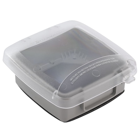 Electrical Box Cover, 2 Gangs, UV Stabilized Polycarbonate MPN:WP5220C