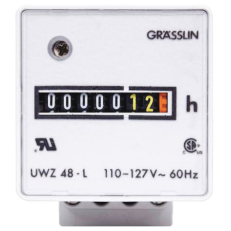 Hardwarehourmeter 24V, Surfacemtscrewtr MPN:UWZ48-24U